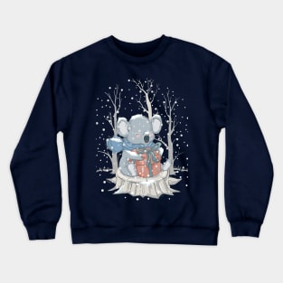 Winter Snow with Cute Animal Crewneck Sweatshirt